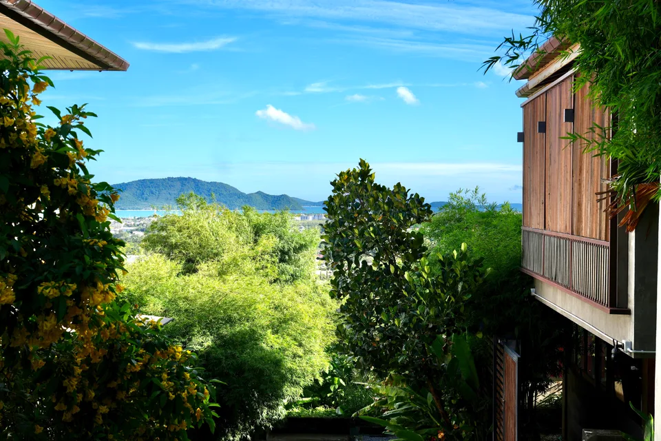 The garden and sea beyond