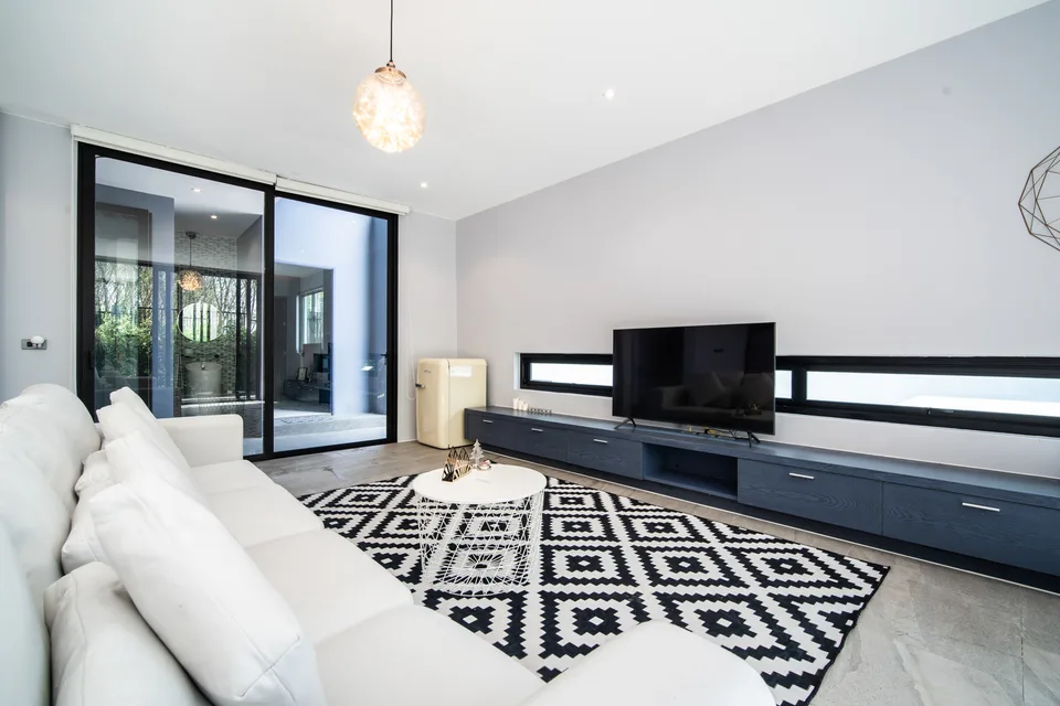 The lounge and television