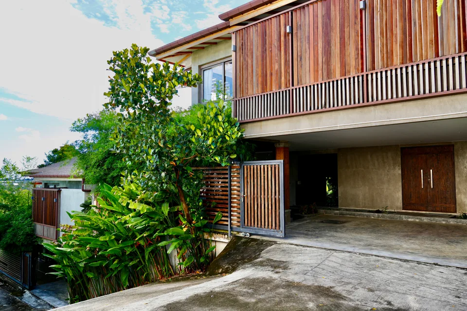 The lower elevation and entrance