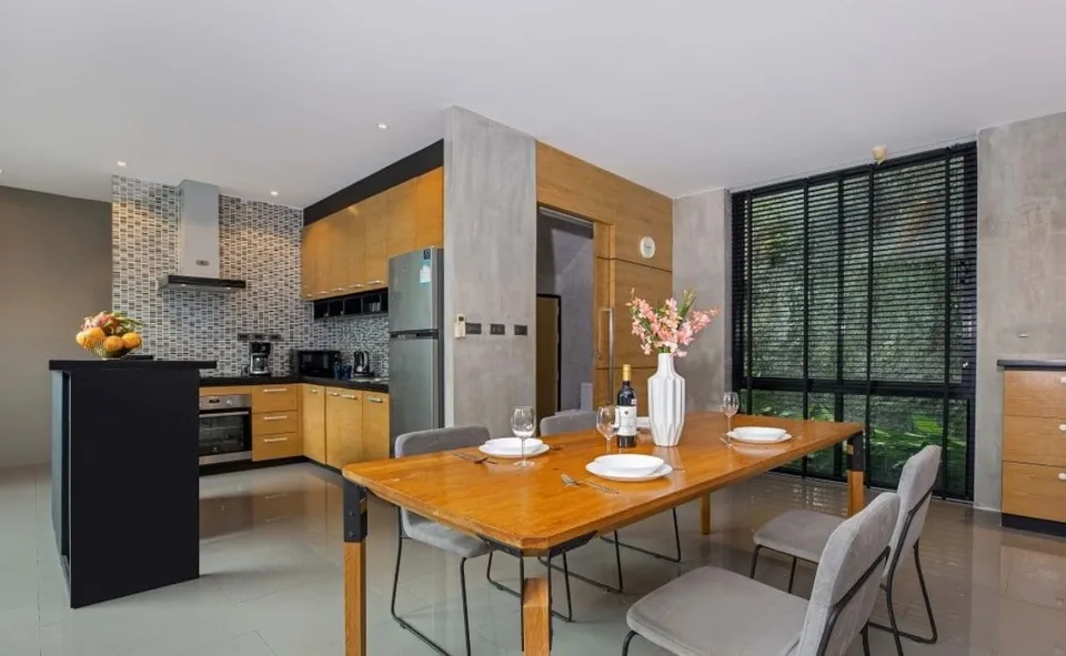 The dining space