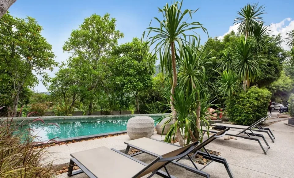 One of the complex’s shared pools