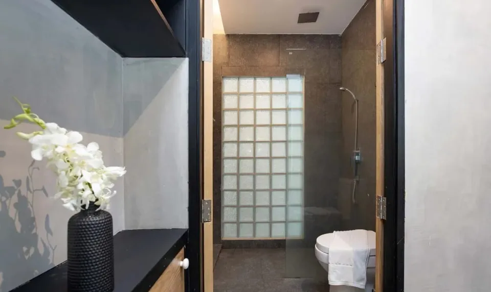 Bathroom with walk-in shower